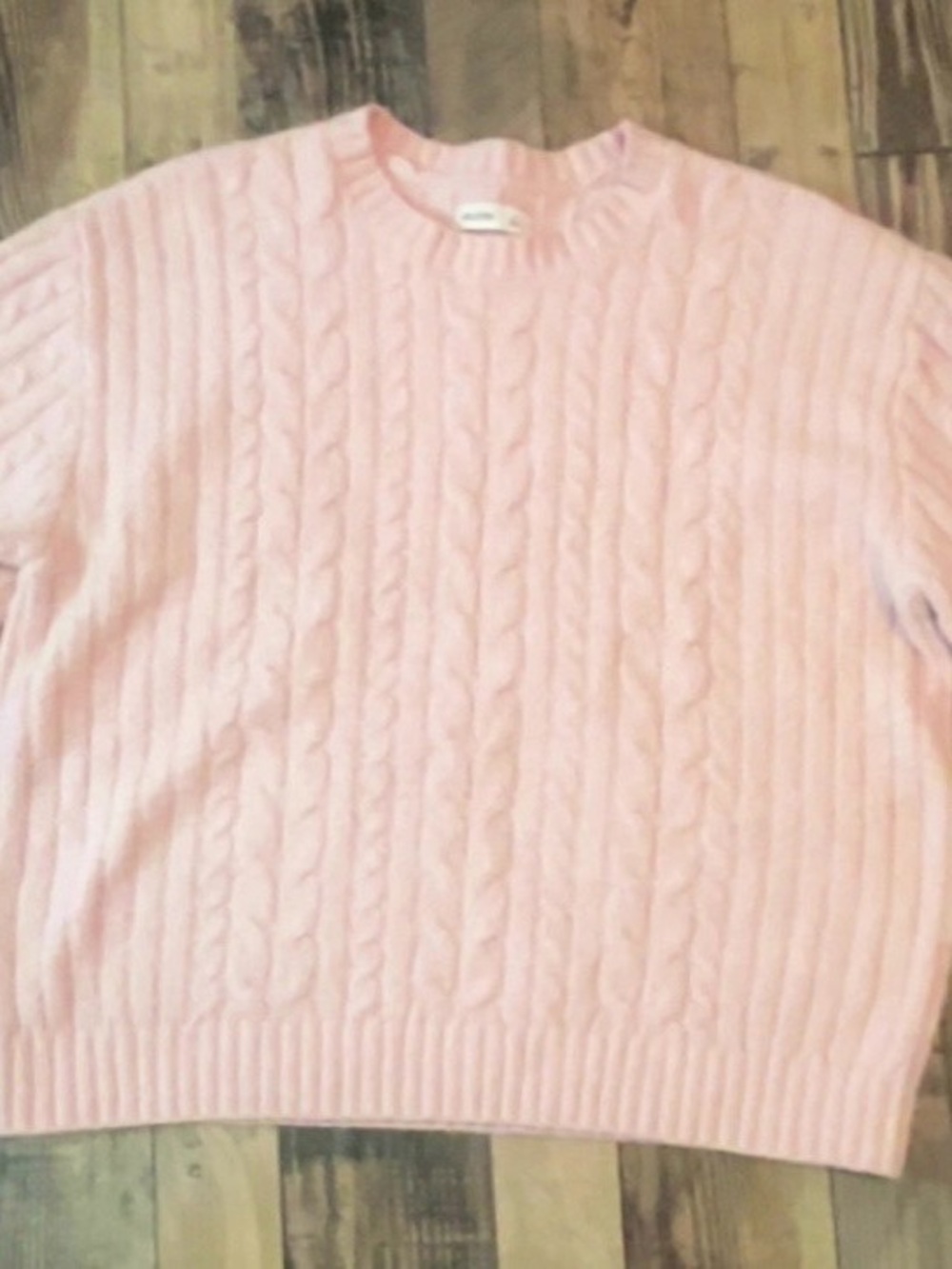 Hollister Light Pink Cable Knit Pullover